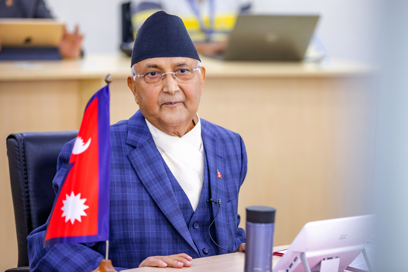 प्रधानमन्त्री ओलीबाट तेस्रो कार्यकालको शपथ