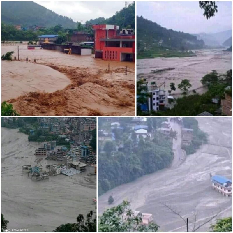 अविरल बर्षाकाकारण देशभर बाढी पहिरोको बितण्डा