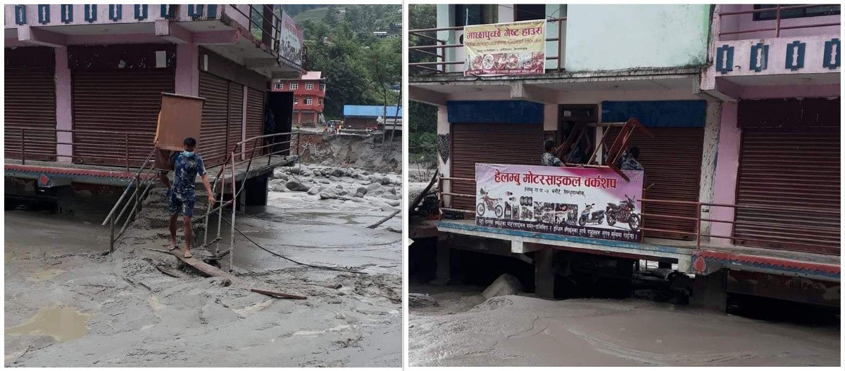 बाढी तथा डुवानमा परेकाहरुको सशस्त्र प्रहरीद्वारा उद्वार