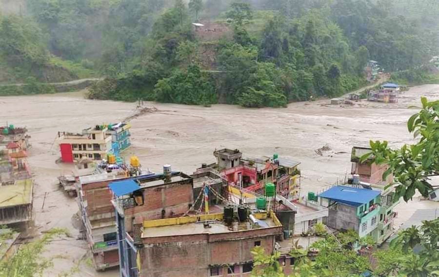 अत्यधिक वर्षा, पहिरो र कटानका कारण मेलम्चीमा क्षति