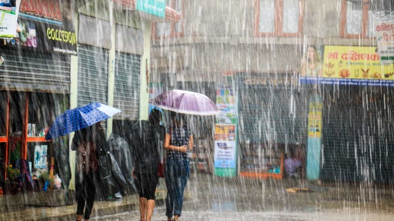काठमाडौं उपत्यका सहित कर्णाली र सुदुरपश्चिम प्रदेशमा वर्षा हुने