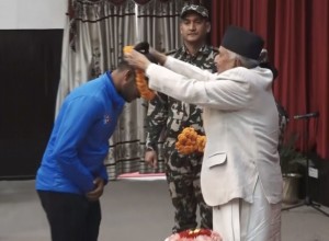 राष्ट्रपतिद्वारा विश्वकप छनोटमा पुग्न सफल क्रिकेट टोलीलाई सम्मान