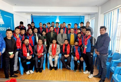 रास्वपाद्वारा नेपाली खो–खो टोलीलाई सम्मान