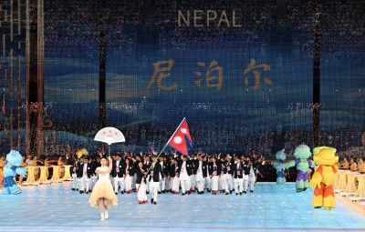 १९औँ एसियाली खेलकुदको भव्य उद्घाटन, प्रधानमन्त्री दाहाल सहभागी