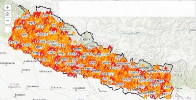 अधिराज्यभर ३१ जिल्लाका ६४ ठाउँमा डढेलो