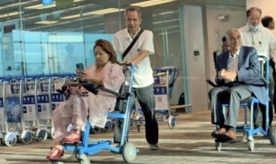 देउवा दम्पती ह्विलचेयरमा देखिएपछि..........