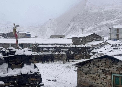उत्तरी गोरखाको साम्दो क्षेत्रमा भारी हिमपात