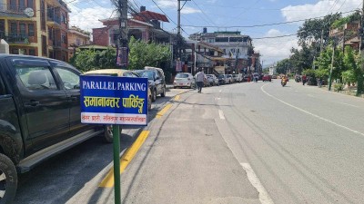 शुरु भयो ललितपुरमा समानान्तर पार्किङ