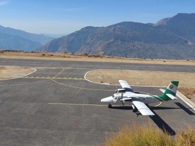 कोटबाडाको सुनथराली विमानस्थलमा परीक्षण उडान