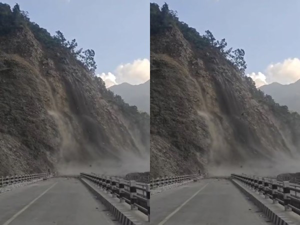 तुइन खोला पुल नजिकै फेरी झर्याे पहिरो, सडक आवागमन दुईतर्फि बन्द