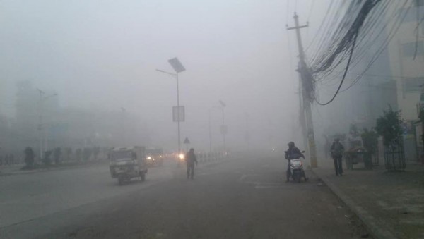काठमाडौंसहित देशभर चिसो बढ्यो, तराईका अधिकांश स्थानहरूमा बाक्लो हुस्सु