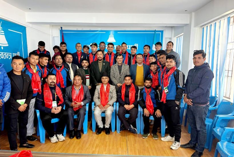 रास्वपाद्वारा नेपाली खो–खो टोलीलाई सम्मान