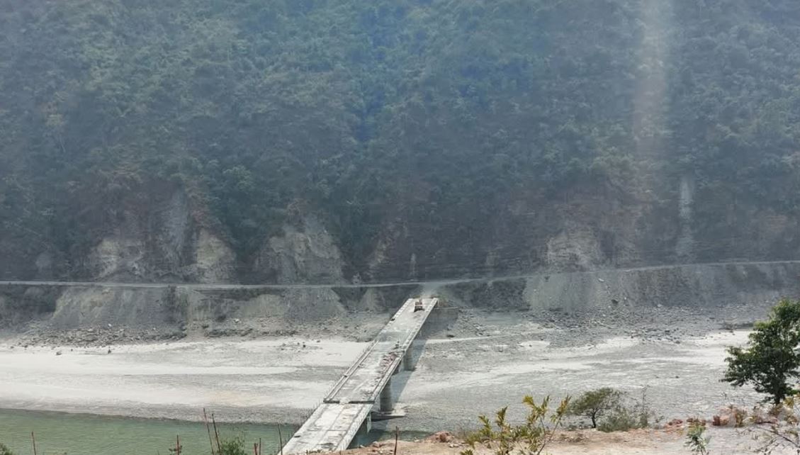 रामेछापको कोलन्जोर घाटमा पुल निर्माण सम्पन्न भएन