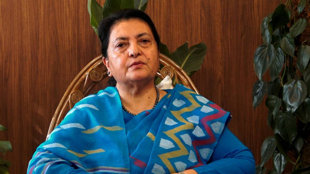 पूर्वराष्ट्रपति विद्यादेवी भण्डारीले आज पत्रकार सम्मेलन गर्दै