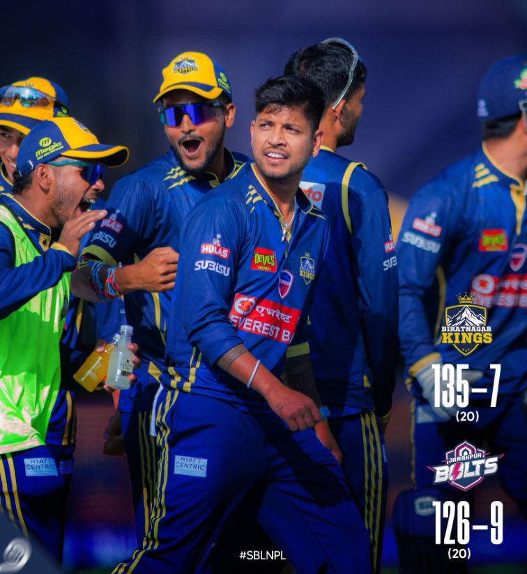 एनपीएल : सन्दीपको उत्कृष्ट प्रदर्शनमा विराटनगरको लगातार तेस्रो जित