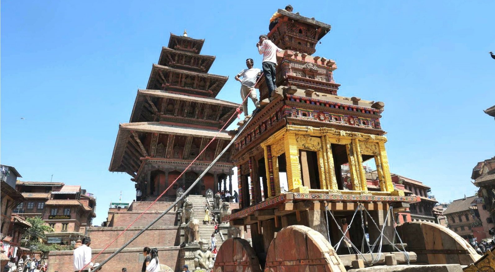 विस्का जात्राको रथ निर्माण अन्तिम चरणमा